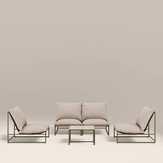 Enzo Garden Sofa Set Laura Ashley | Natural & Moss Green