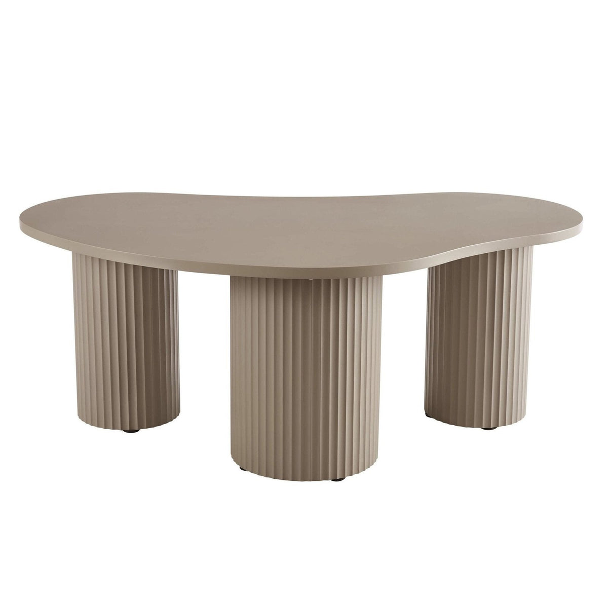 Evie Irregular Coffee Table - Taupe – Black & Feather