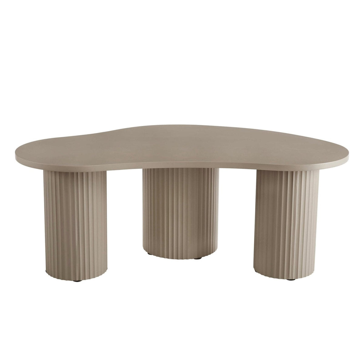 Evie Irregular Coffee Table - Taupe – Black & Feather