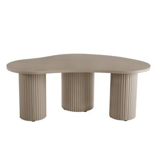 Evie Irregular Coffee Table - Taupe – Black & Feather