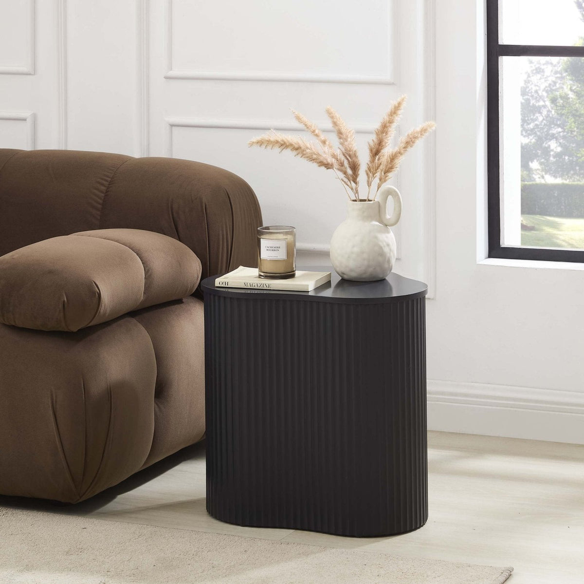 Evie Irregular Side Table - Black – Black & Feather