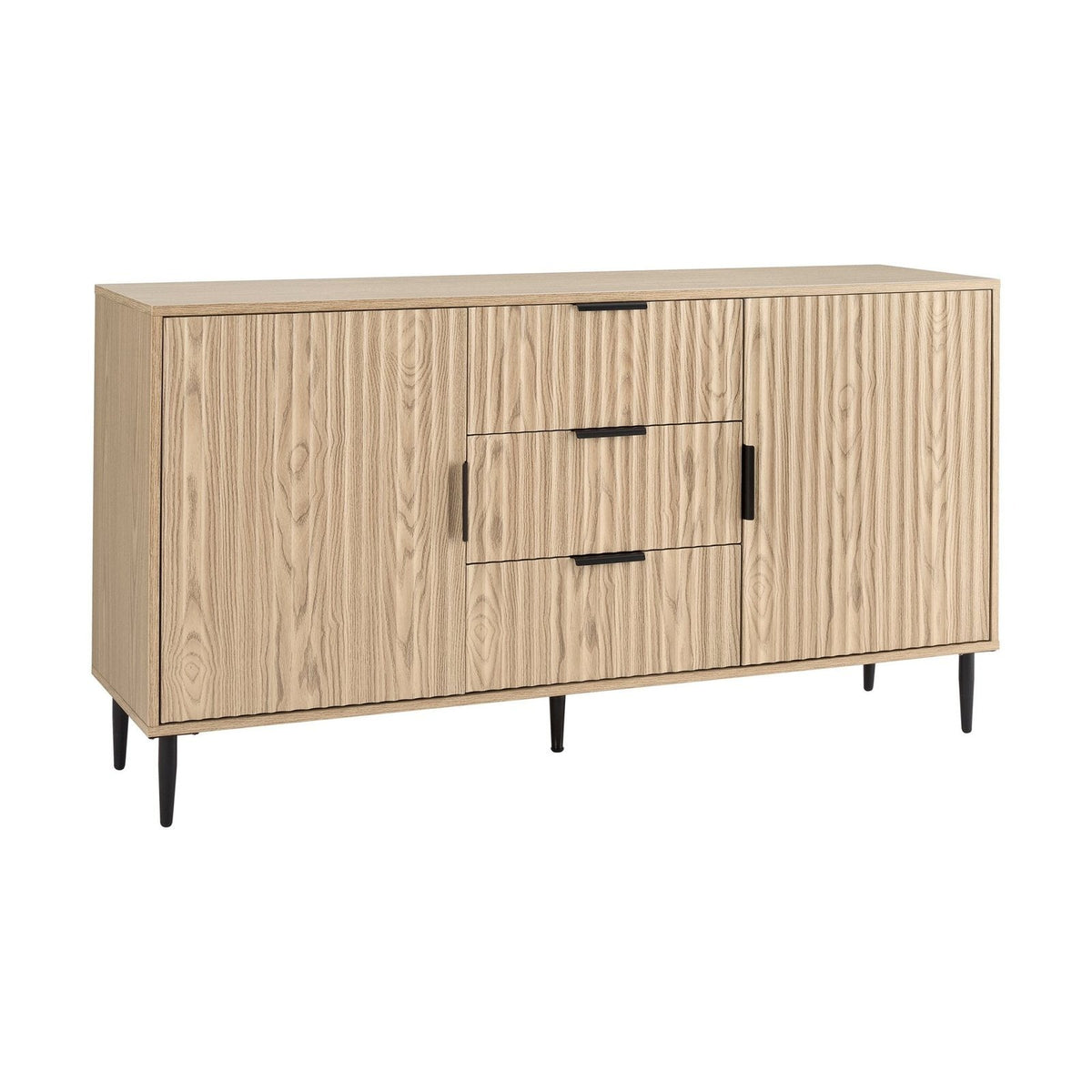 Evie Sideboard with Drawers - Wood Effect – Feather & Black