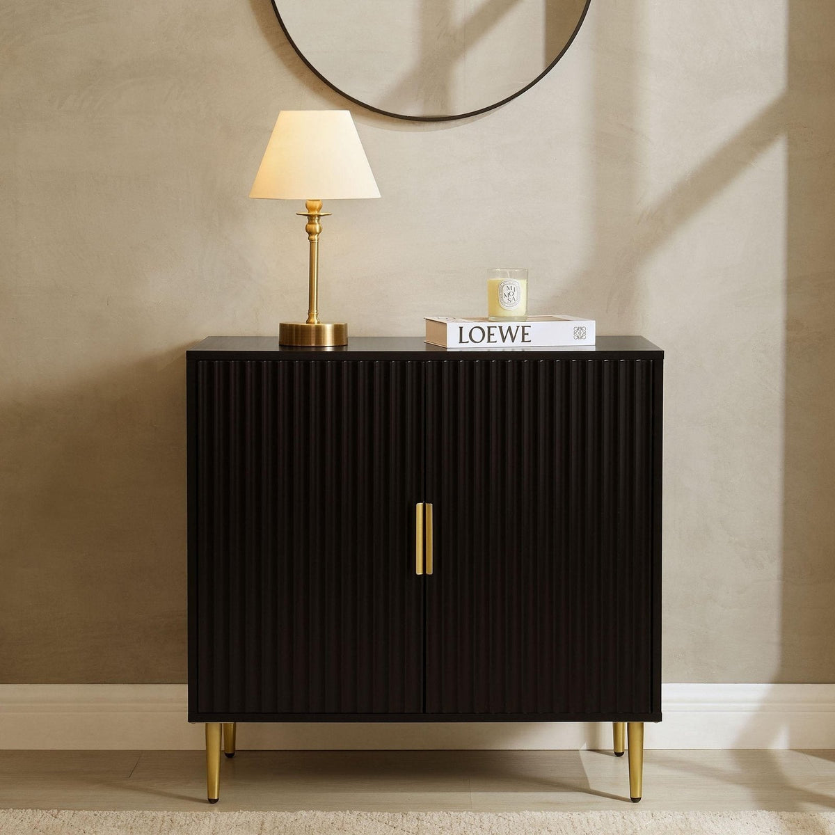 Evie Small Sideboard - Black – Black & Feather