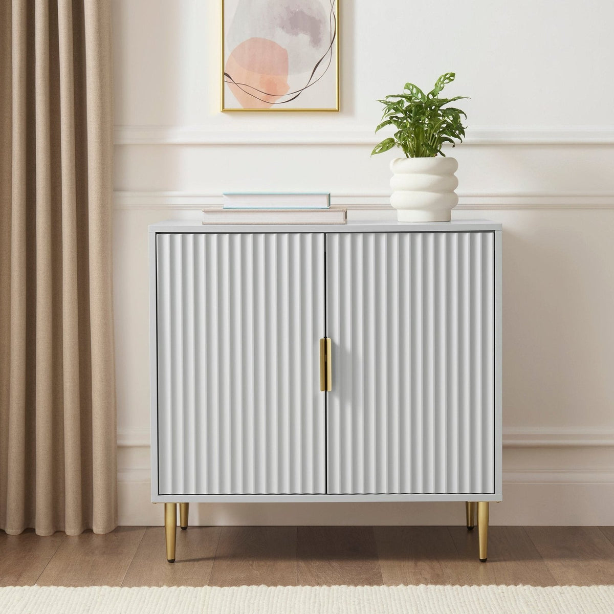 Evie Small Sideboard - Grey – Feather & Black