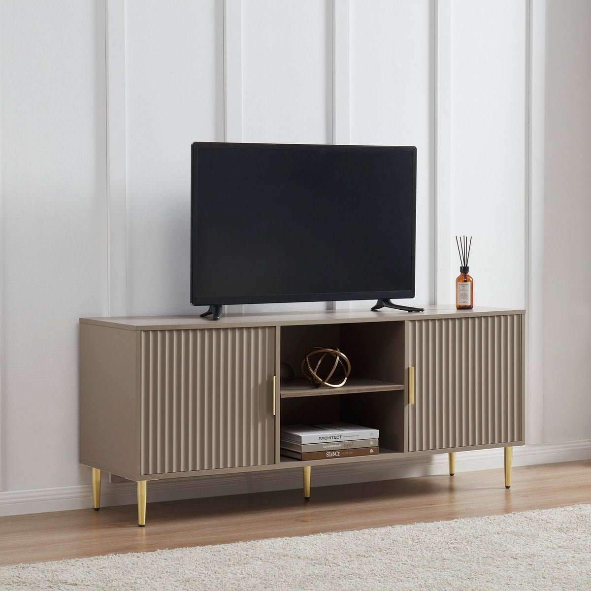 Evie TV Unit for Black & Feather TVs up to 65"- Taupe