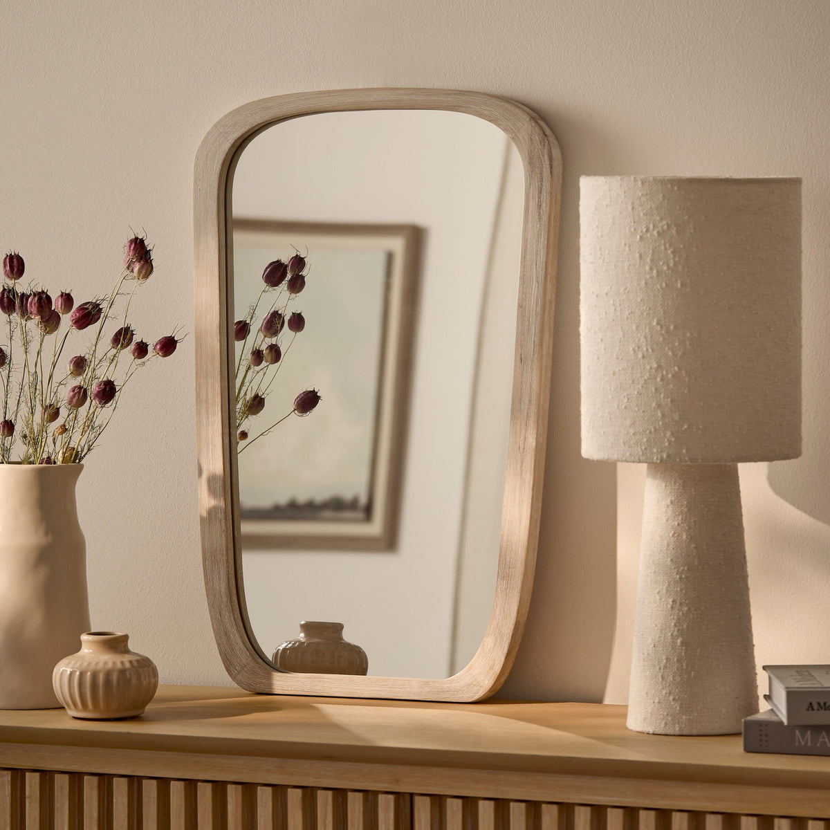 Farleigh Small Whitewash Wooden Mirror – Laura Ashley UK