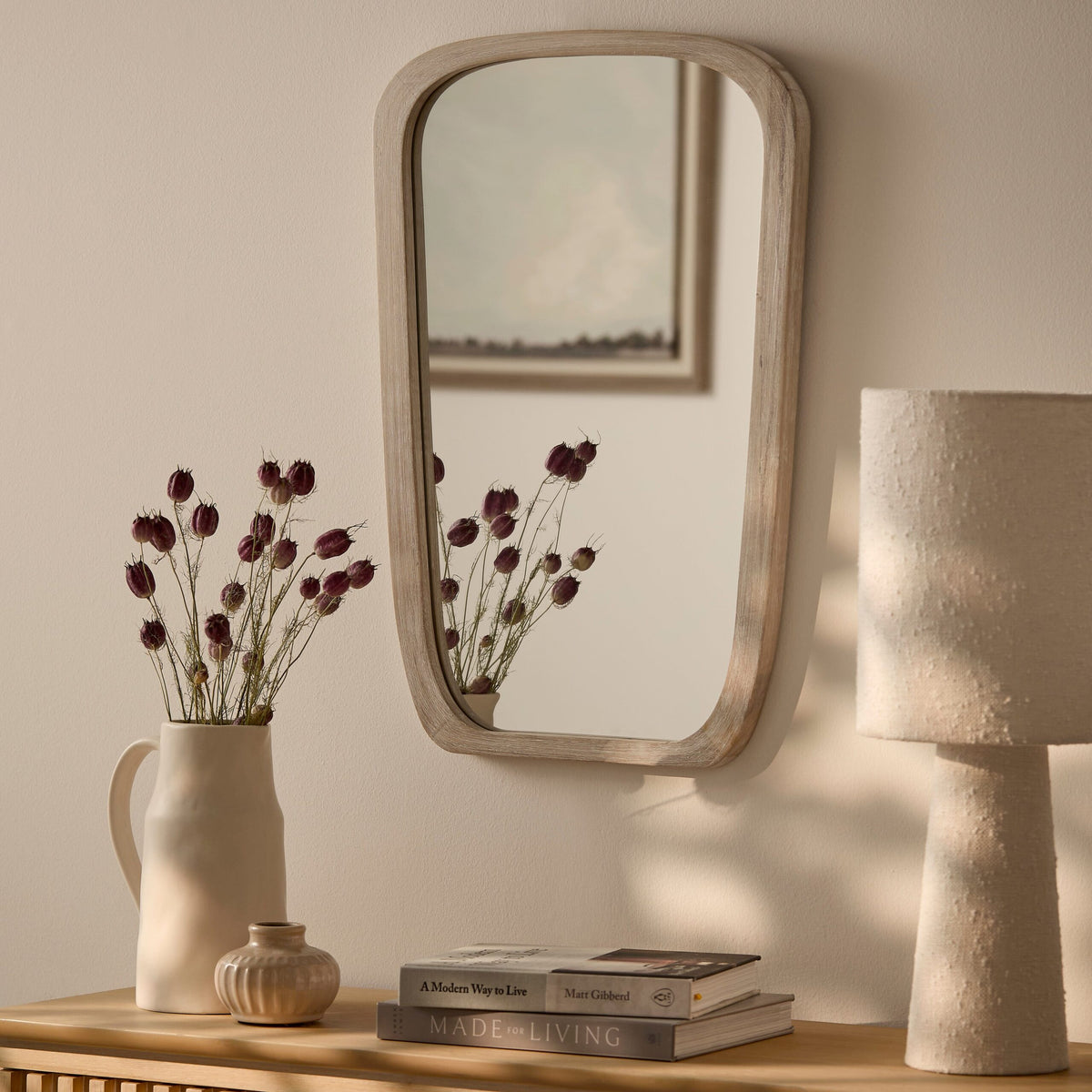 Farleigh Small Whitewash Wooden Mirror – Laura Ashley UK