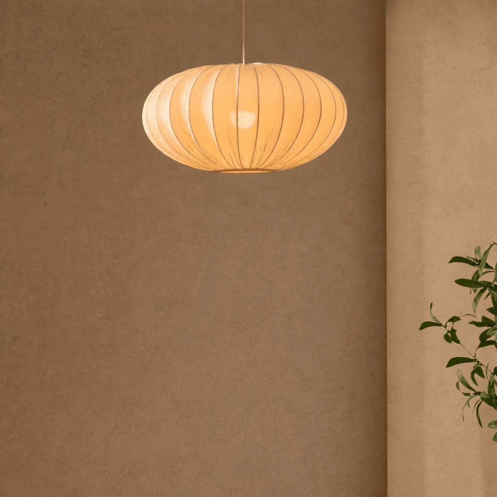 Feather & Black Akari Origami Easy-Fit Ceiling Light Shade - White
