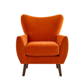 Feather & Black Alia Accent Chair - Bright Orange