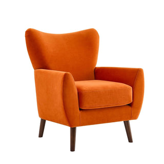Feather & Black Alia Accent Chair - Bright Orange