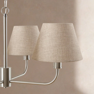 Feather & Black April 4 Light Pendant Chandelier - Grey/ Silver