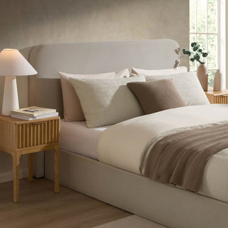Feather & Black Ascot Ottoman Storage Bed - Natural