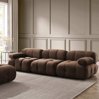 Feather & Black Bondi 3 Seater Sofa - Cappuccino