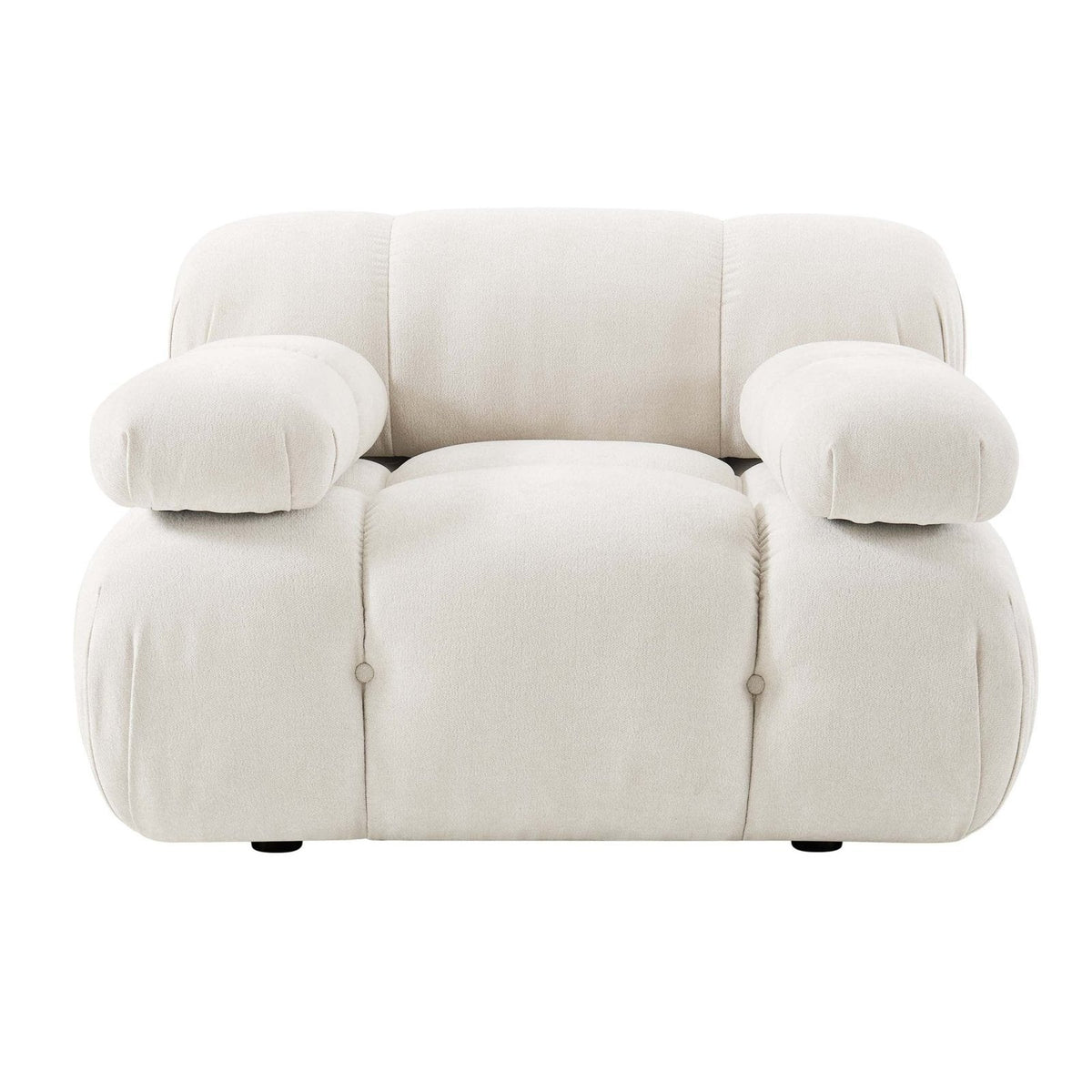 Feather & Black Bondi Armchair - Ivory