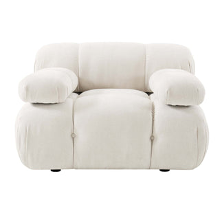 Feather & Black Bondi Armchair - Ivory