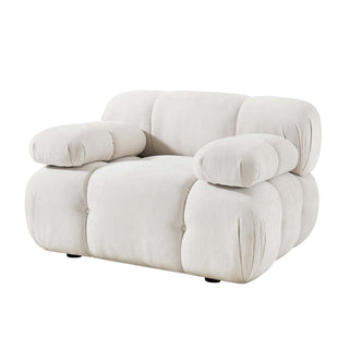 Feather & Black Bondi Armchair - Ivory