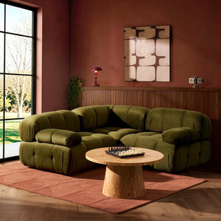 Feather & Black Bondi Small Corner Sofa - Rich Green