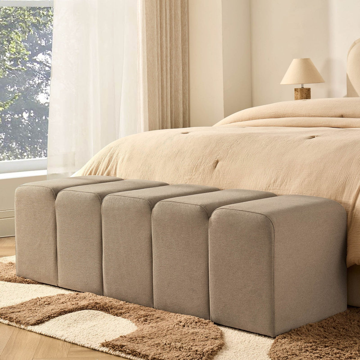 Feather & Black Brixton Bench - Oatmeal