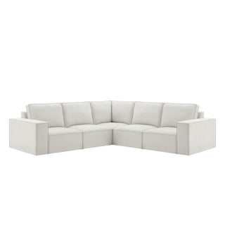 Feather & Black Brooklyn Large Right Hand Corner Sofa - Ivory