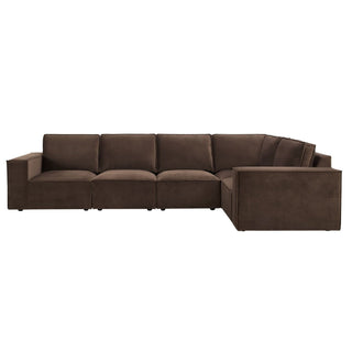 Feather & Black Brooklyn Large Right Hand L-Shape Sofa - Cappuccino