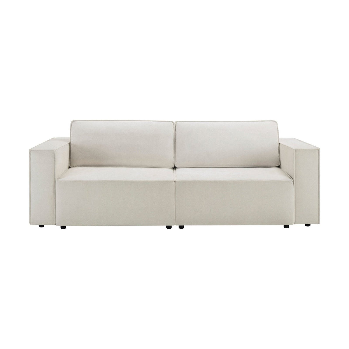 Feather & Black Brooklyn Sofa Bed - Ivory