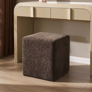 Feather & Black Delilah Pouffe - Textured Cappuccino