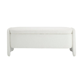 Feather & Black Didsbury Boucle Curved Storage Bench - Off White