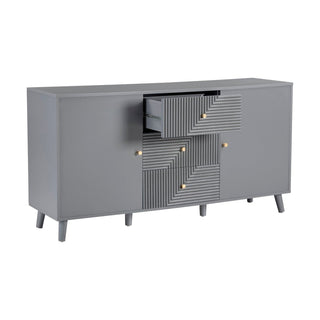 Feather & Black Dora Large Sideboard with Drawers - Light Grey