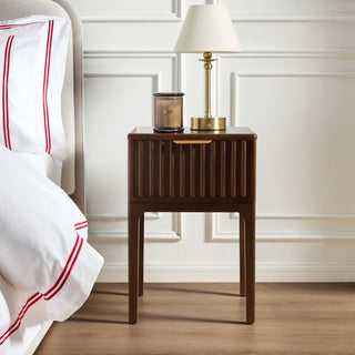 Feather & Black Elena Ash 1 Drawer Nightstand - Walnut