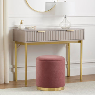 Feather & Black Evie Dressing Table Console - Taupe