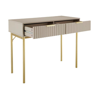 Feather & Black Evie Dressing Table Console - Taupe