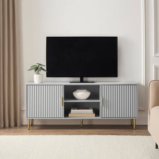 Feather & Black Evie TV Stand for TVs up to 65"- Grey