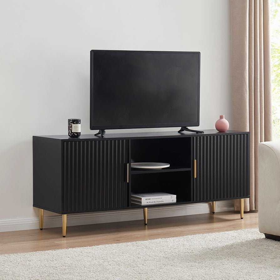 Feather & Black Evie TV Unit for TVs up to 65" - Black