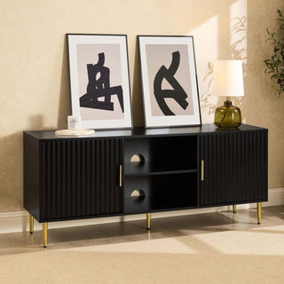 Feather & Black Evie TV Unit for TVs up to 65" - Black
