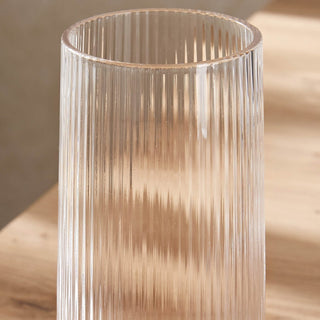 Feather & Black Gatsby Set of 4 Ripple Glass Highballs - Clear