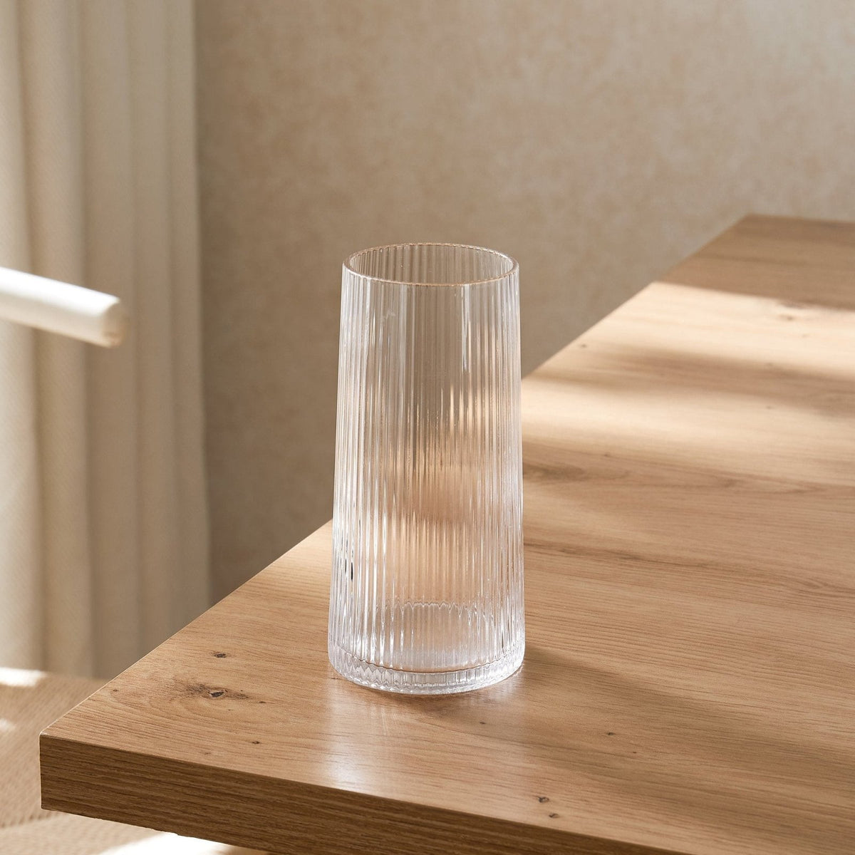 Feather & Black Gatsby Set of 4 Ripple Glass Highballs - Clear