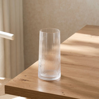 Feather & Black Gatsby Set of 4 Ripple Glass Highballs - Clear