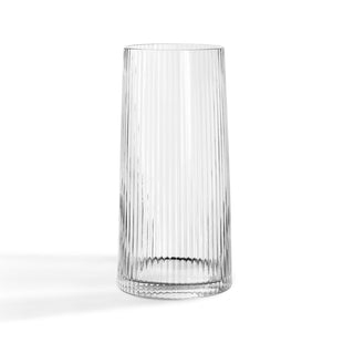 Feather & Black Gatsby Set of 4 Ripple Glass Highballs - Clear
