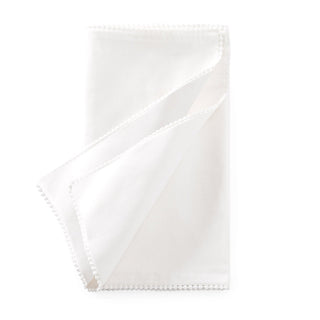 Feather & Black Girona Pom Pom Table Runner - White