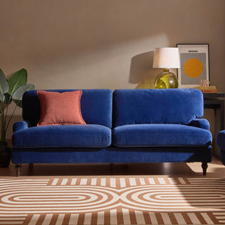 Feather & Black Hampshire 3 Seater Sofa - Royal Blue