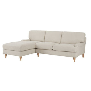Feather & Black Hampshire Left Hand Chaise Sofa - Beige