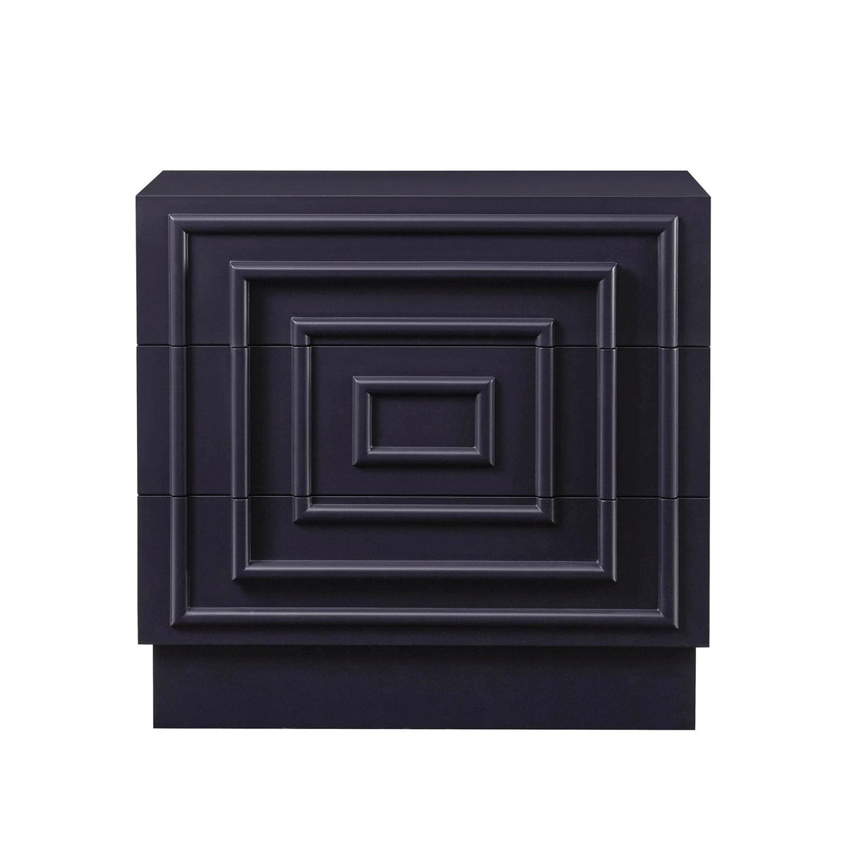 Feather & Black Harlow 3 Drawer  Chest - Midnight
