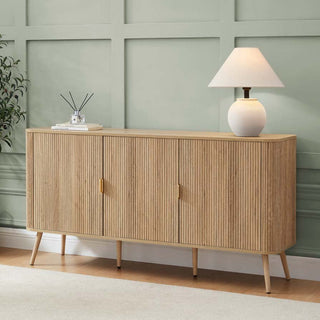 Feather & Black Hattie 3 Door Sideboard - Light Wood