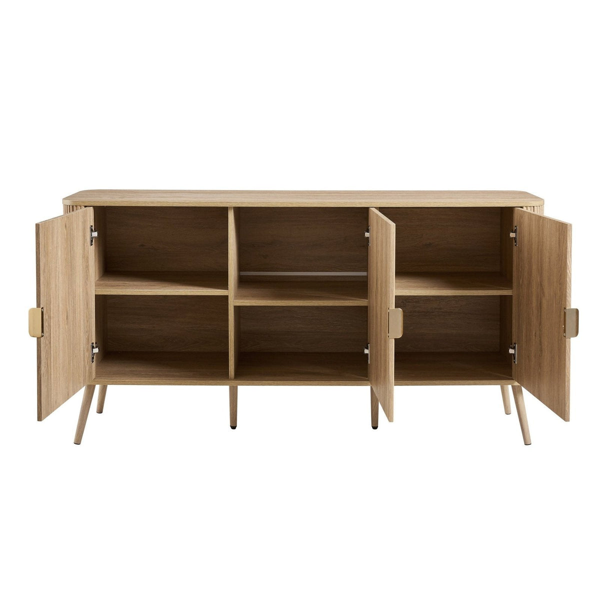 Feather & Black Hattie 3 Door Sideboard - Light Wood