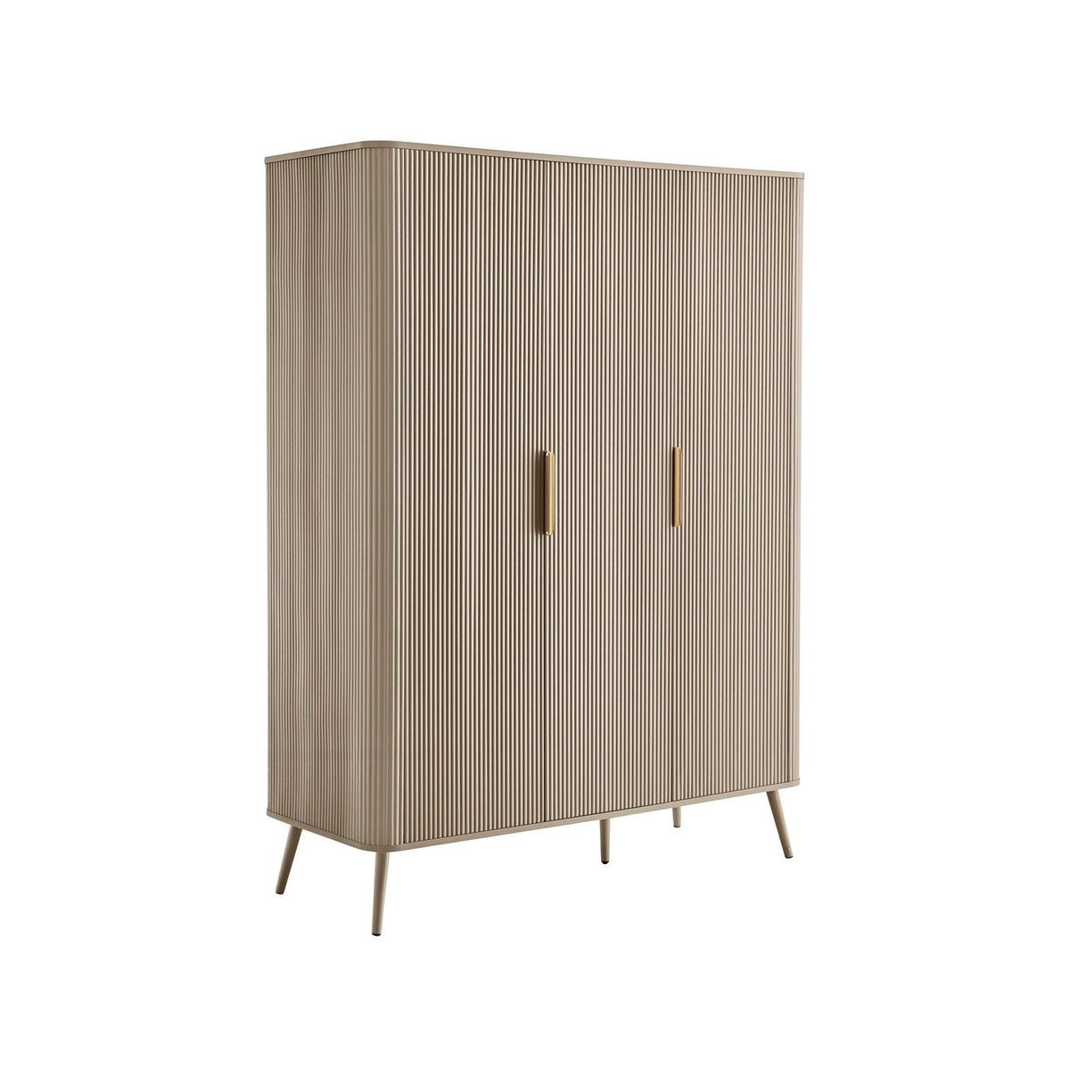 Feather & Black Hattie 3 Door Wardrobe - Taupe