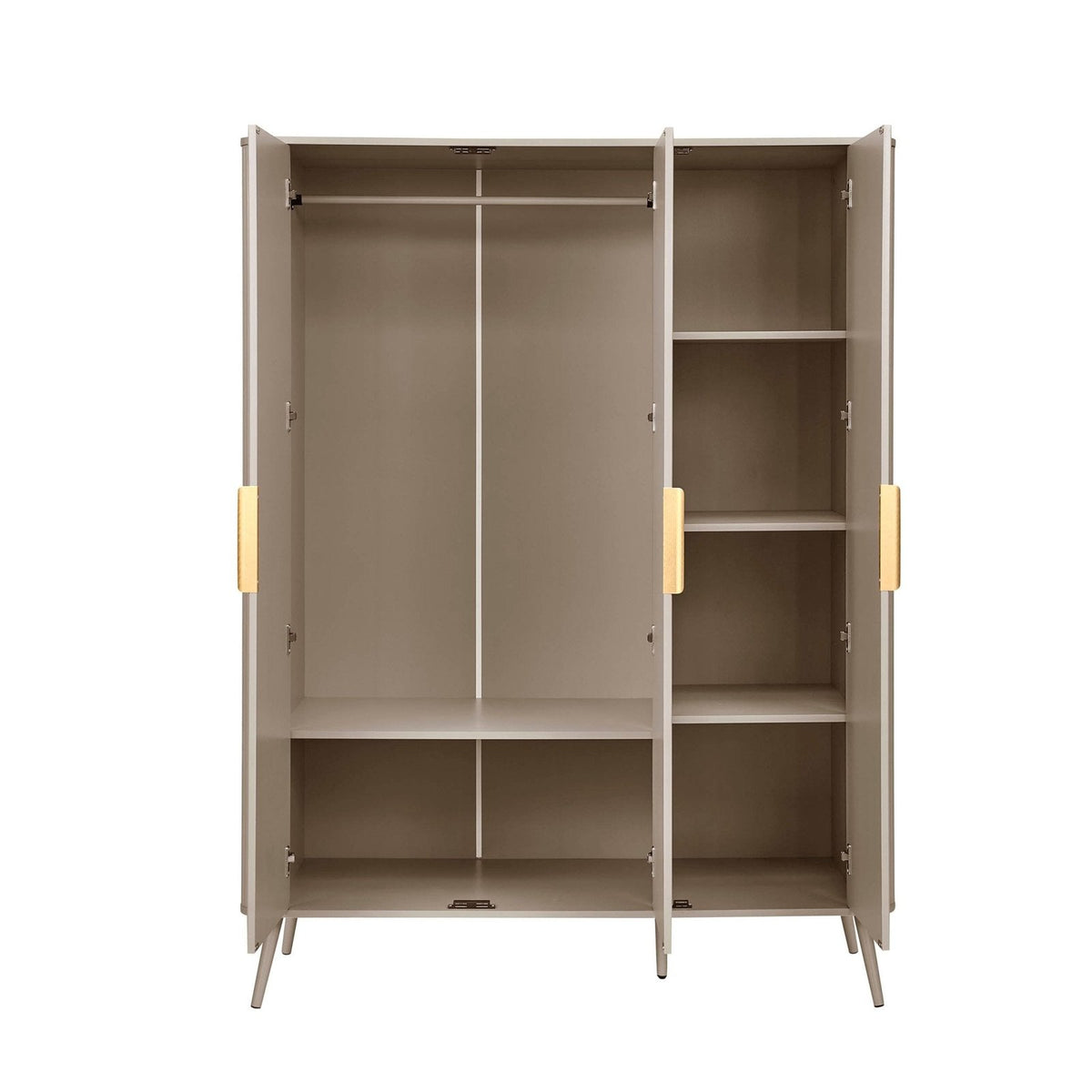 Feather & Black Hattie 3 Door Wardrobe - Taupe