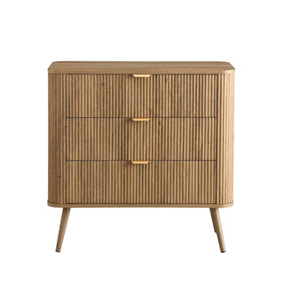 Feather & Black Hattie 3 Drawer Small Chest - Light Wood