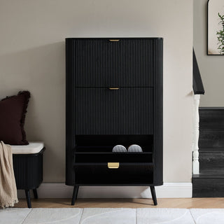 Feather & Black Hattie Shoe Cabinet - Black