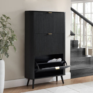 Feather & Black Hattie Shoe Cabinet - Black
