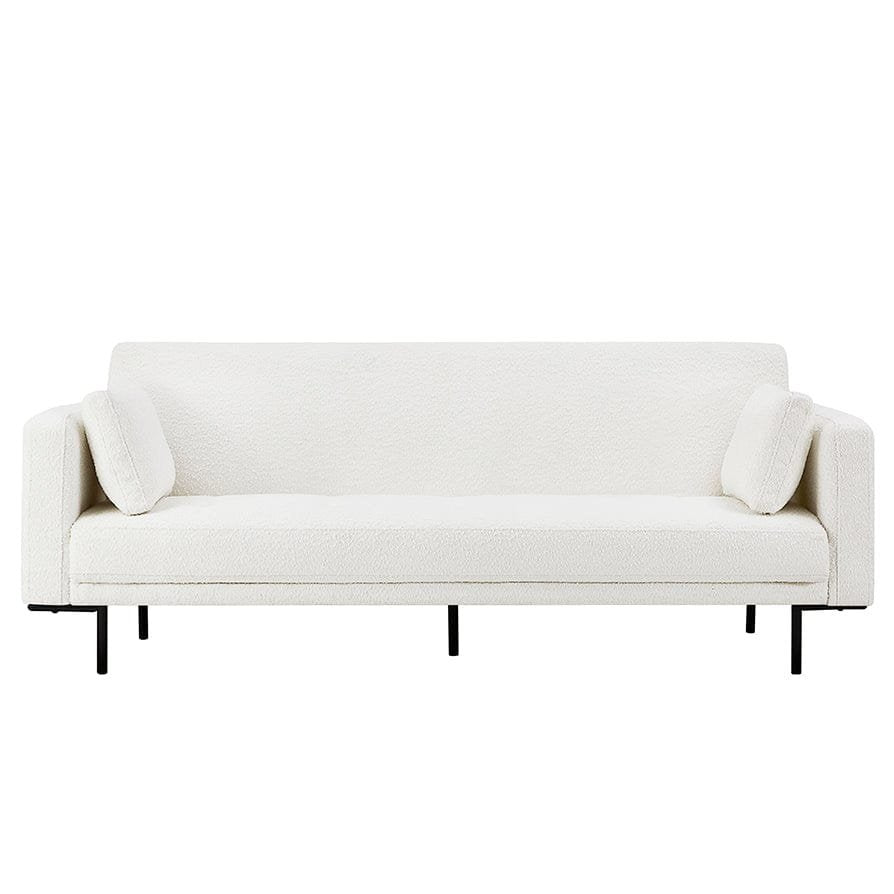 Feather & Black Hudson Bouclé Click Clack Sofa Bed - Off White